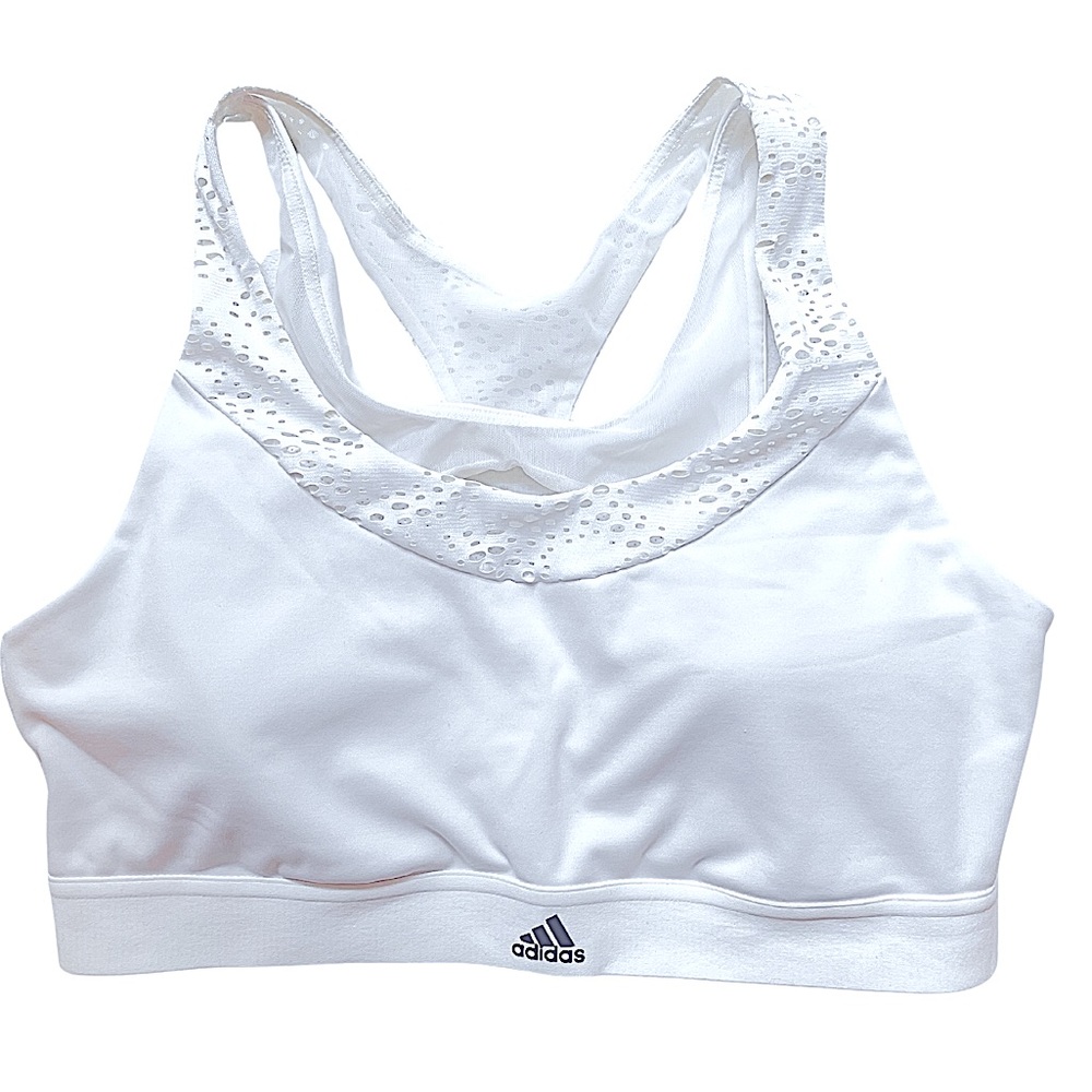 NWOT! Adidas Women's Don’t Rest Primeblue White Mesh Sports Bra Size Medium